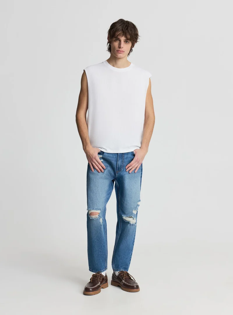 Jeans relaxed con strappi