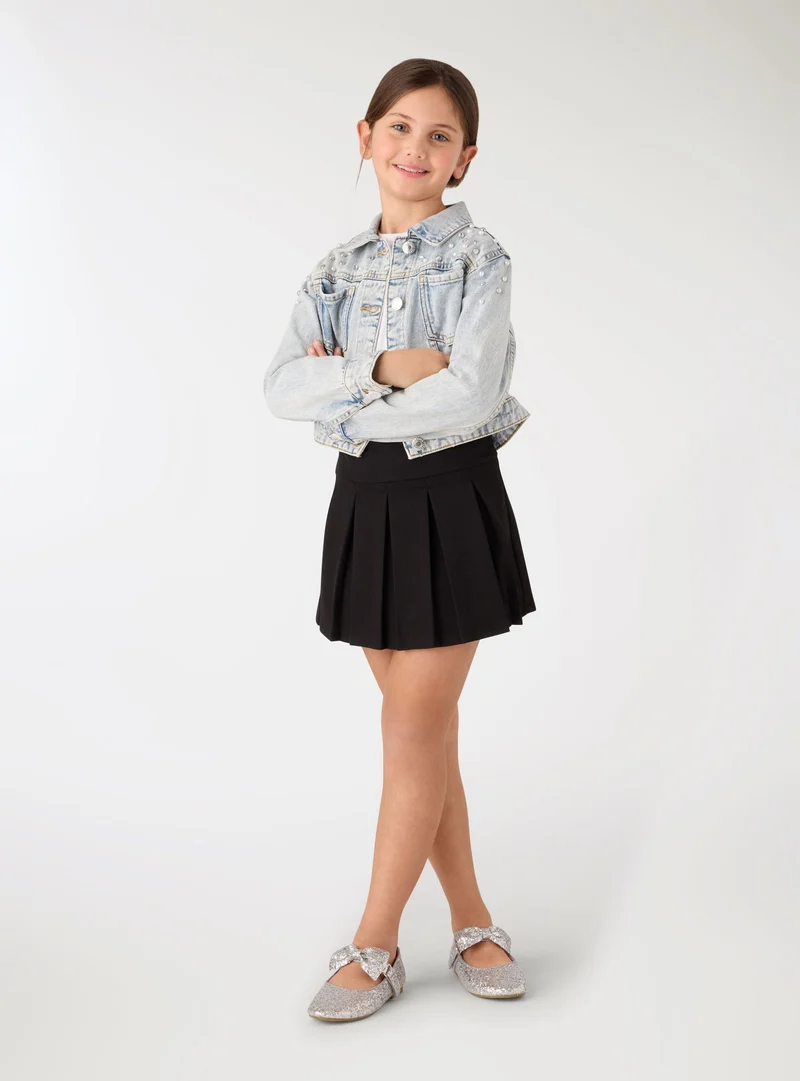 Giacca in denim con perle