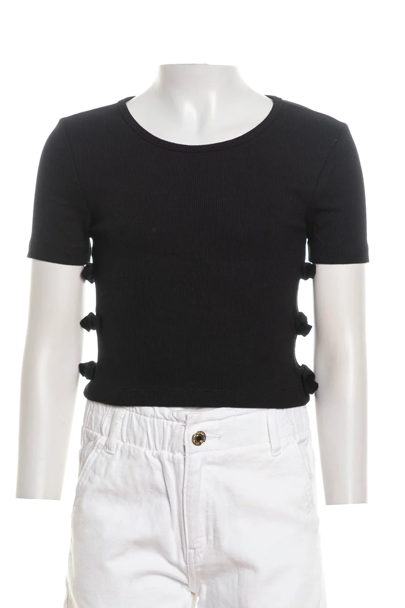 T Shirt Only Nessa Bow Da Bambina Nera