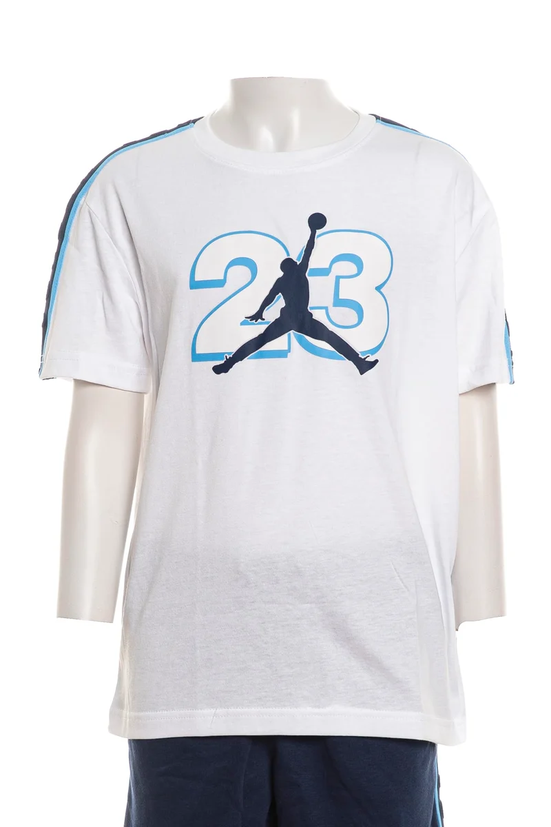 T Shirt Jordan Practice Tape Da Bambino Bianca