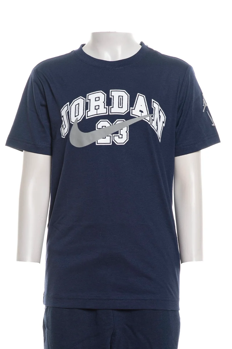 T Shirt Jordan Main Da Bambino Blu