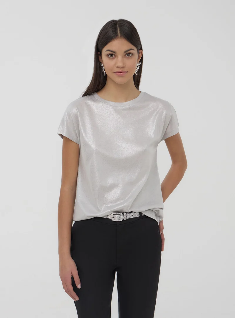T-shirt ampia luccicante