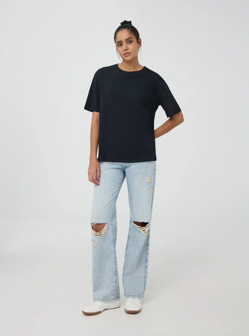 T-shirt oversize basic a tinta unita