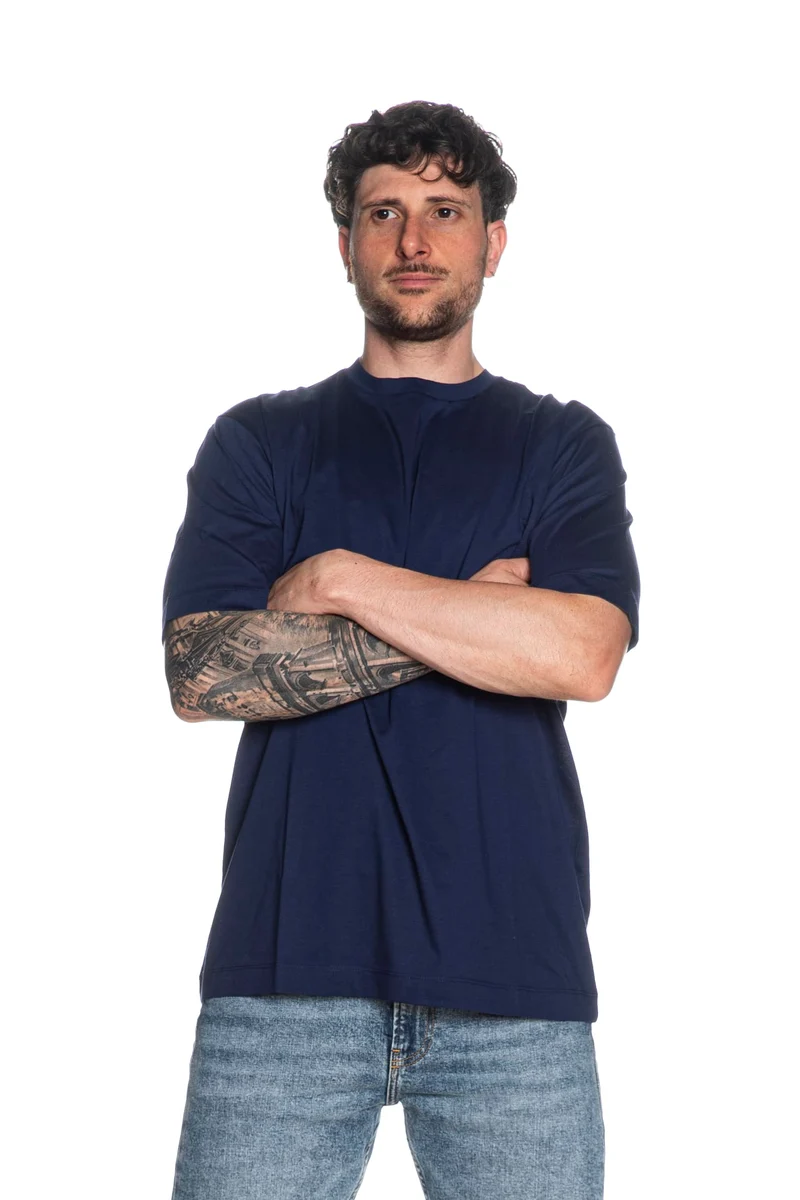 T Shirt Squad2 Ts Da Uomo Blu Zaffiro