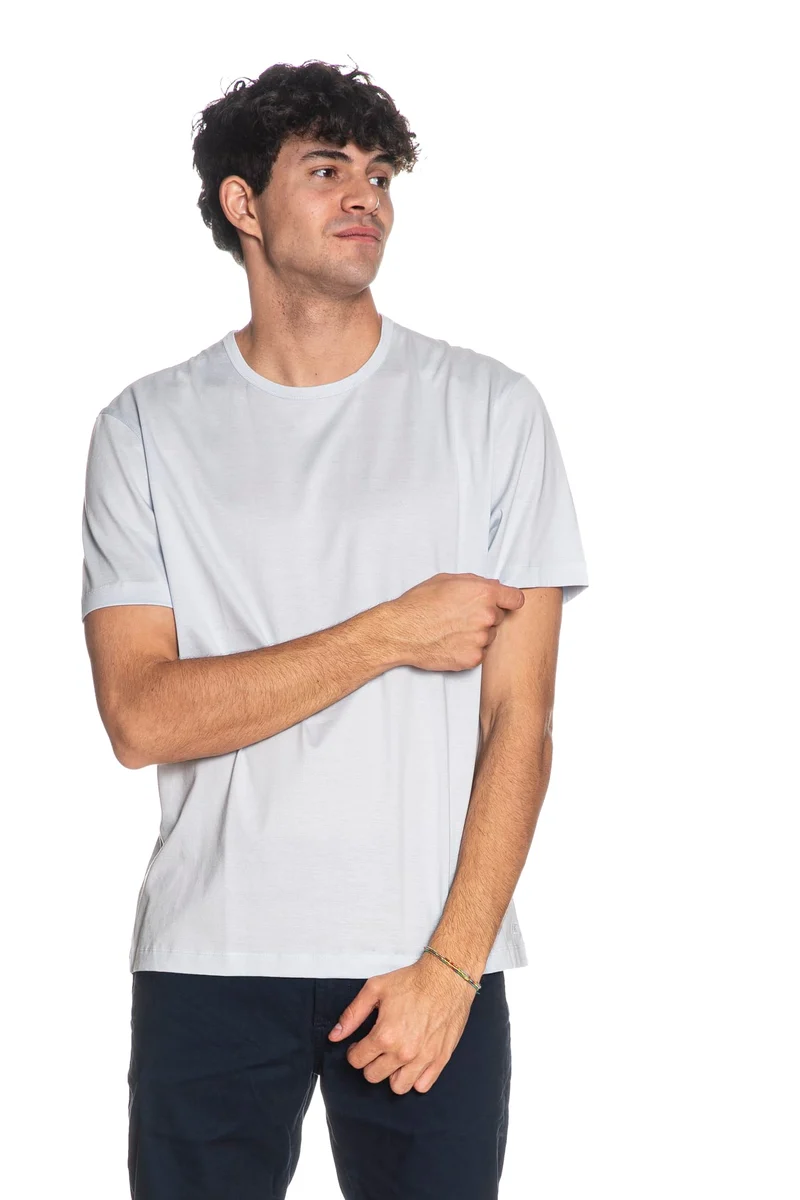 T Shirt Calvin Klein Hero Dbl Ss Tee Da Uomo Cielo