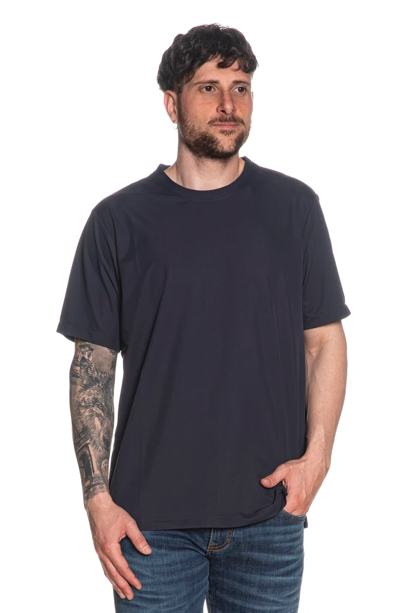 T Shirt Gianni Lupo Pqt Da Uomo Blu Notte