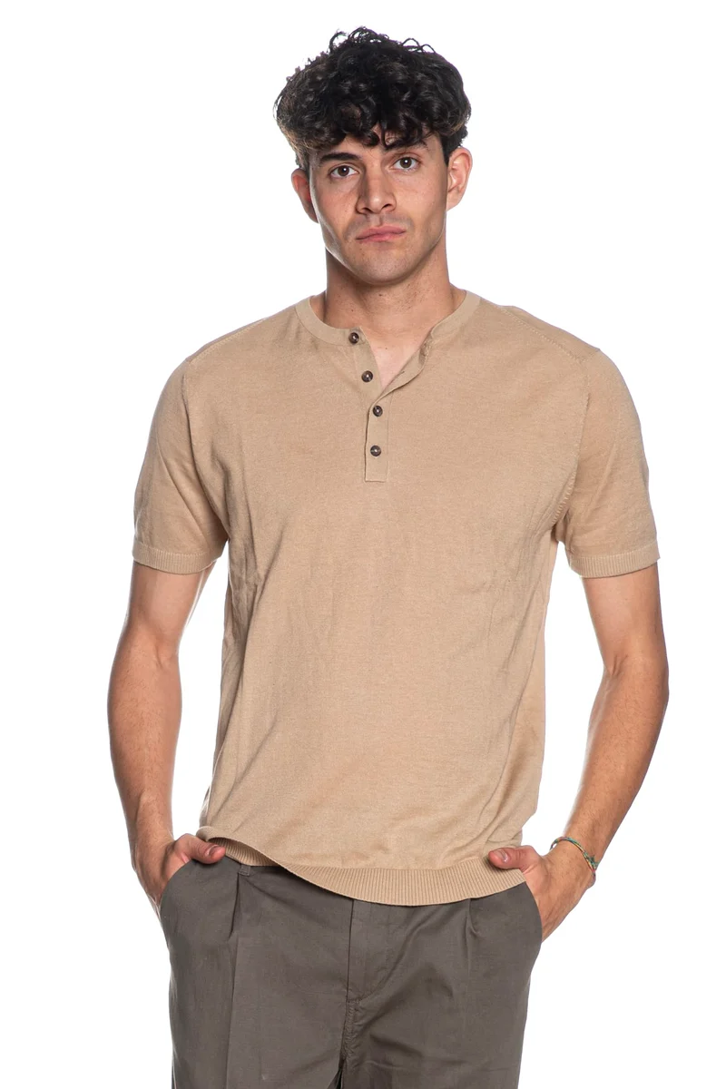 Maglia Essential Polo Crew Da Uomo Sabbia