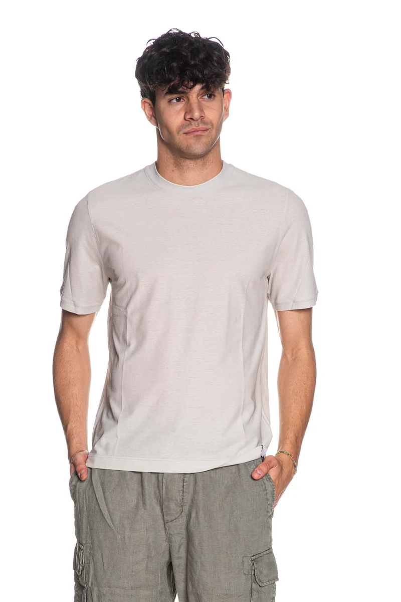 T Shirt Diktat Ice Ctt Crepe Da Uomo Light Grigio Perla