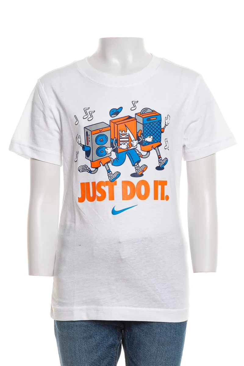 T Shirt Music Boxy Nike Da Bambino Bianco