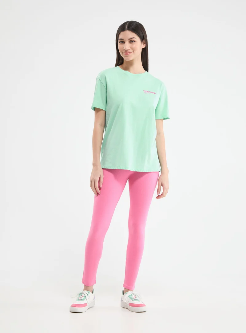 T-shirt con scritta logo