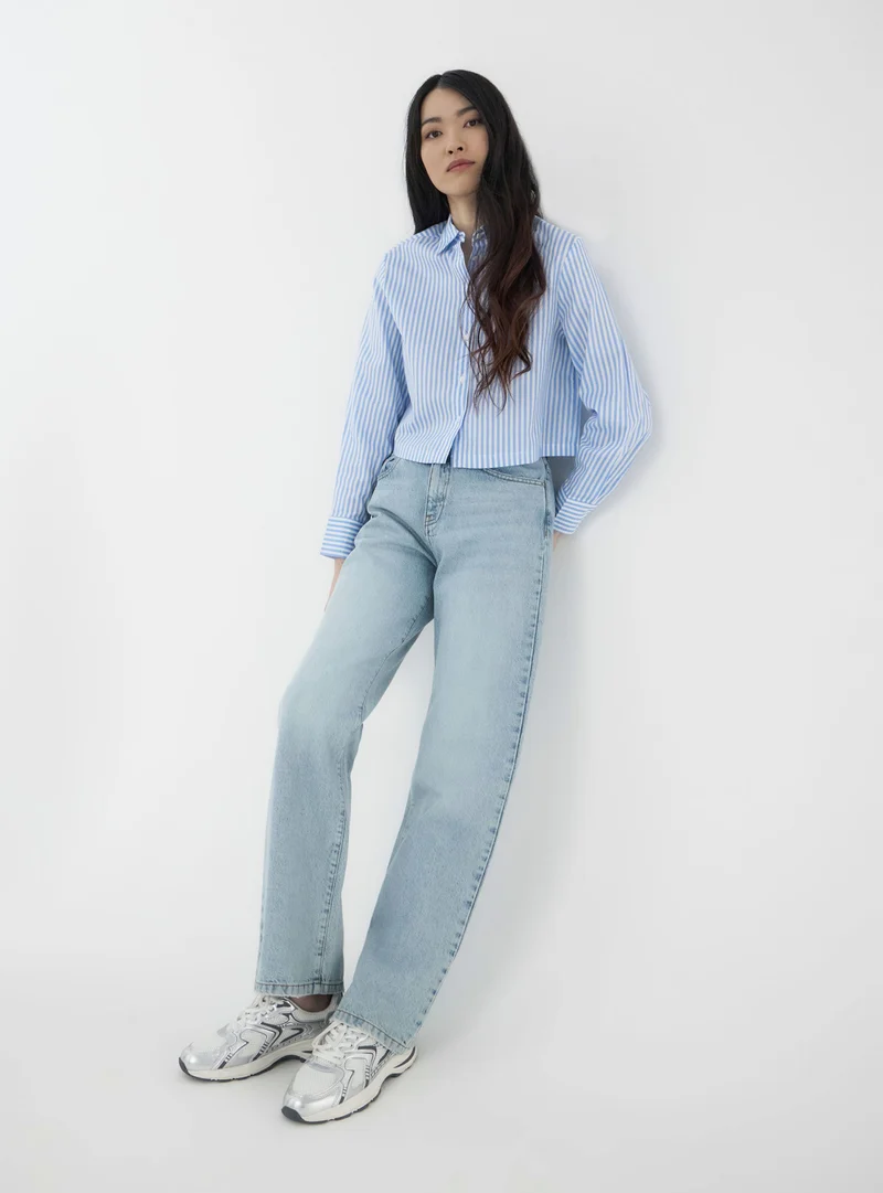 Jeans chiari straight acid wash