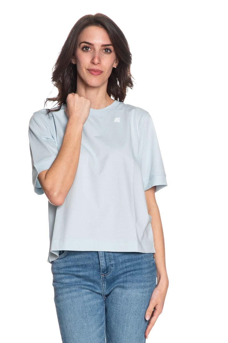T Shirt K Way Selune Jersey Da Donna Celeste