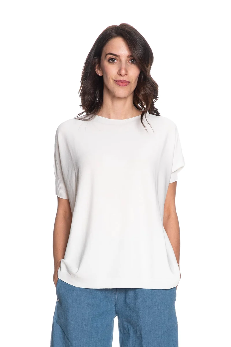 Maglia Fresh Flower Ship Da Donna Bianca