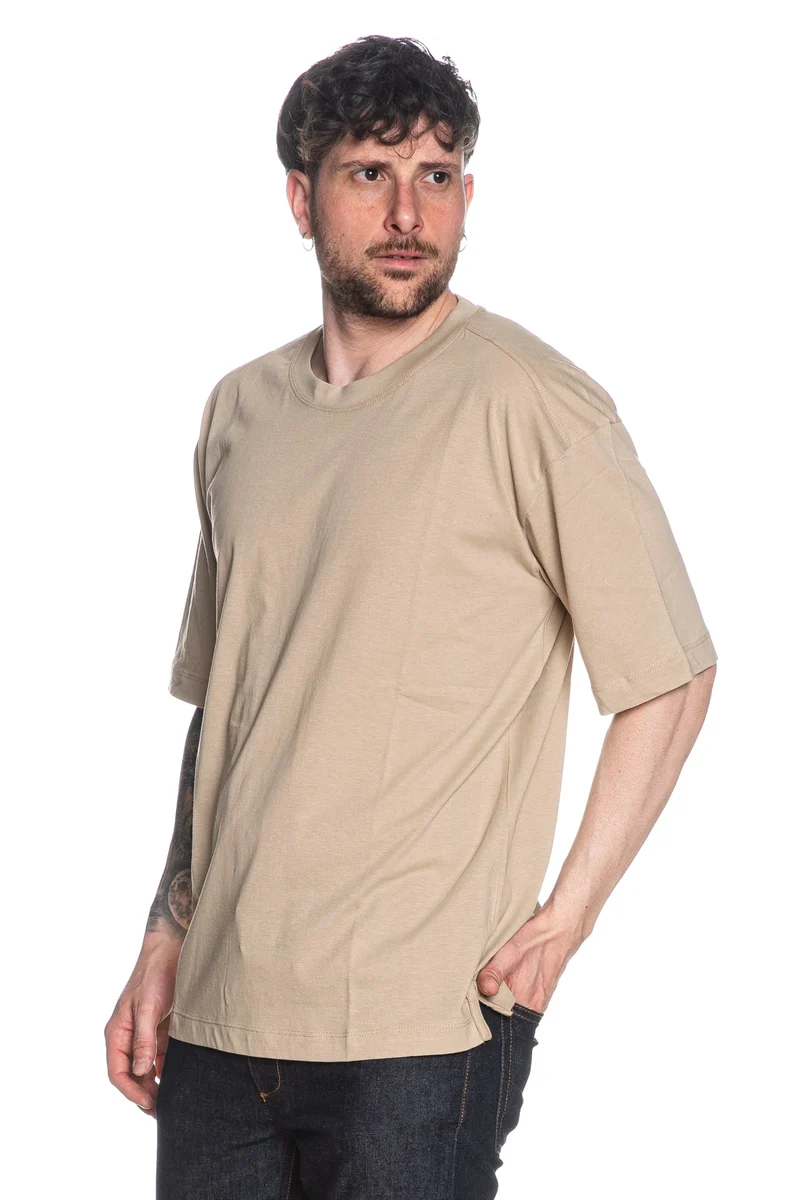 T Shirt Essential Ovr Ss Da Uomo Beige