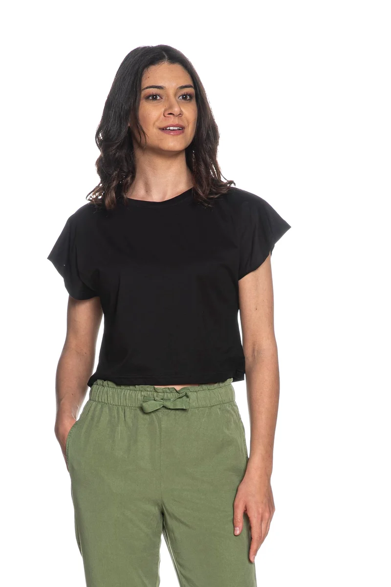 T Shirt Fresh Flower Bx Da Donna Nera