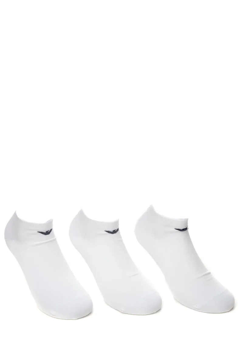 Calzino Corto Emporio Armani Socks Set 3 Pack Da Uomo Bianco In Filato