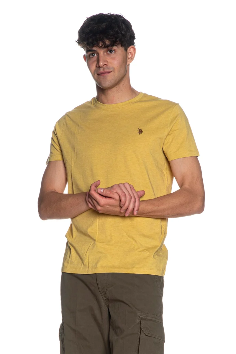 T Shirt U.S. Polo Assn Mick Da Uomo Zafferano Melange