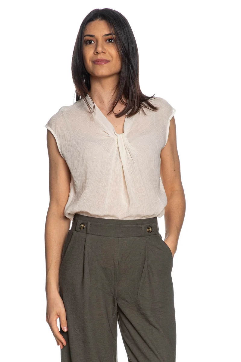 Blusa Eco Crk Da Donna Panna