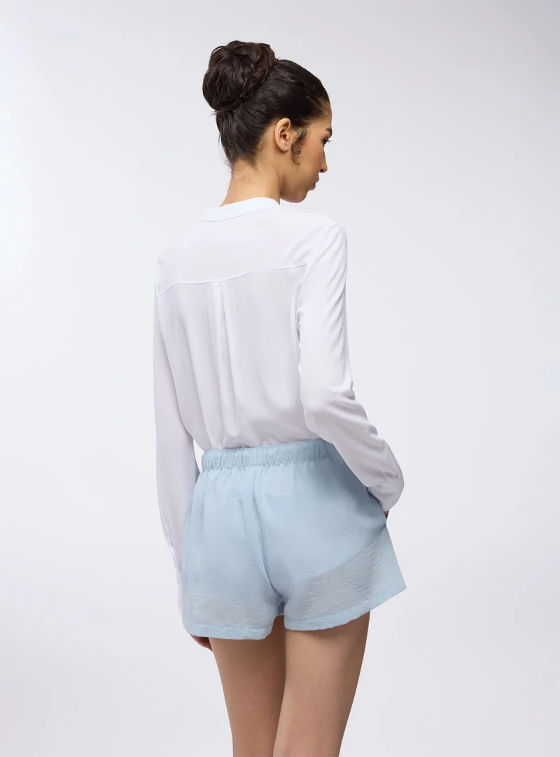 Shorts tessuto leggero con coulisse