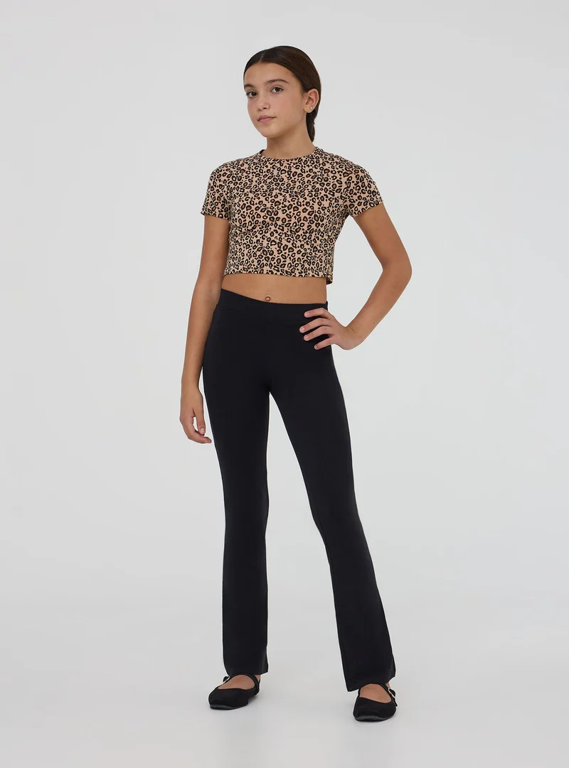 T-shirt crop fantasia maculata