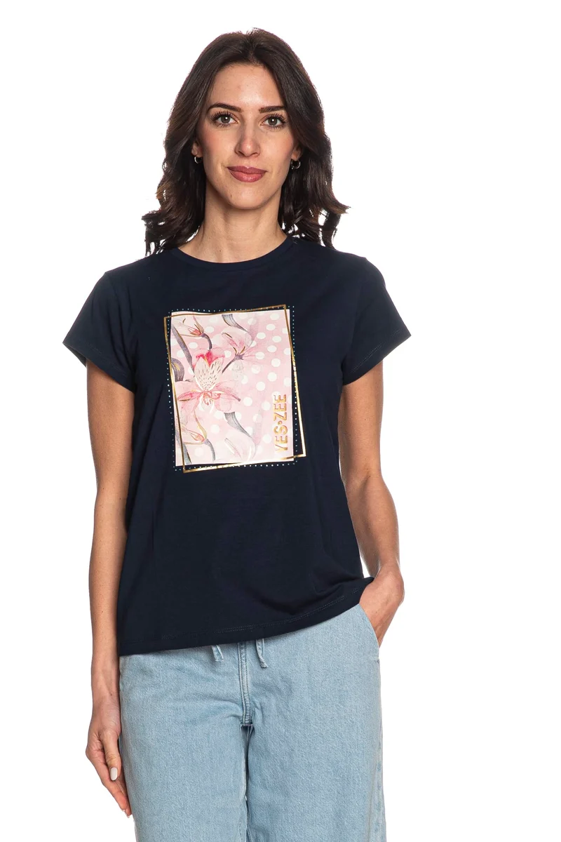T Shirt Yes Zee New Art Speaks Da Donna Blu Neavy