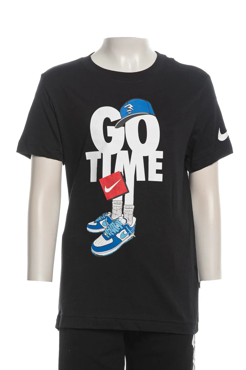 T Shirt Nike Goi Time Capmando Boys Da Bambino Nera