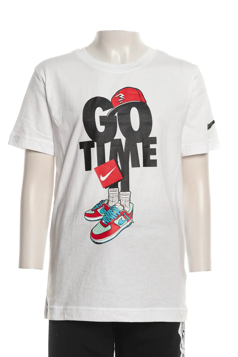 T Shirt Nike Goi Time Capmando Boys Da Bambino Bianca