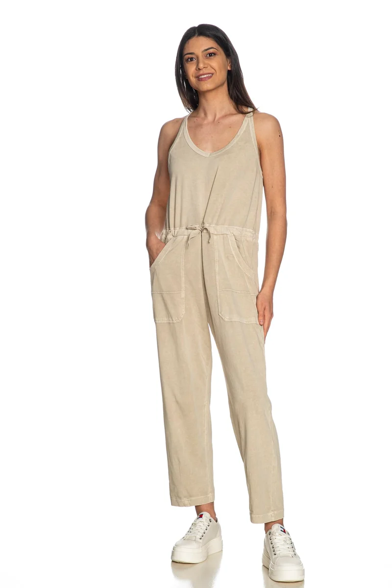 Tuta Intera Lunga Deha Jumpsuit Da Donna Avena