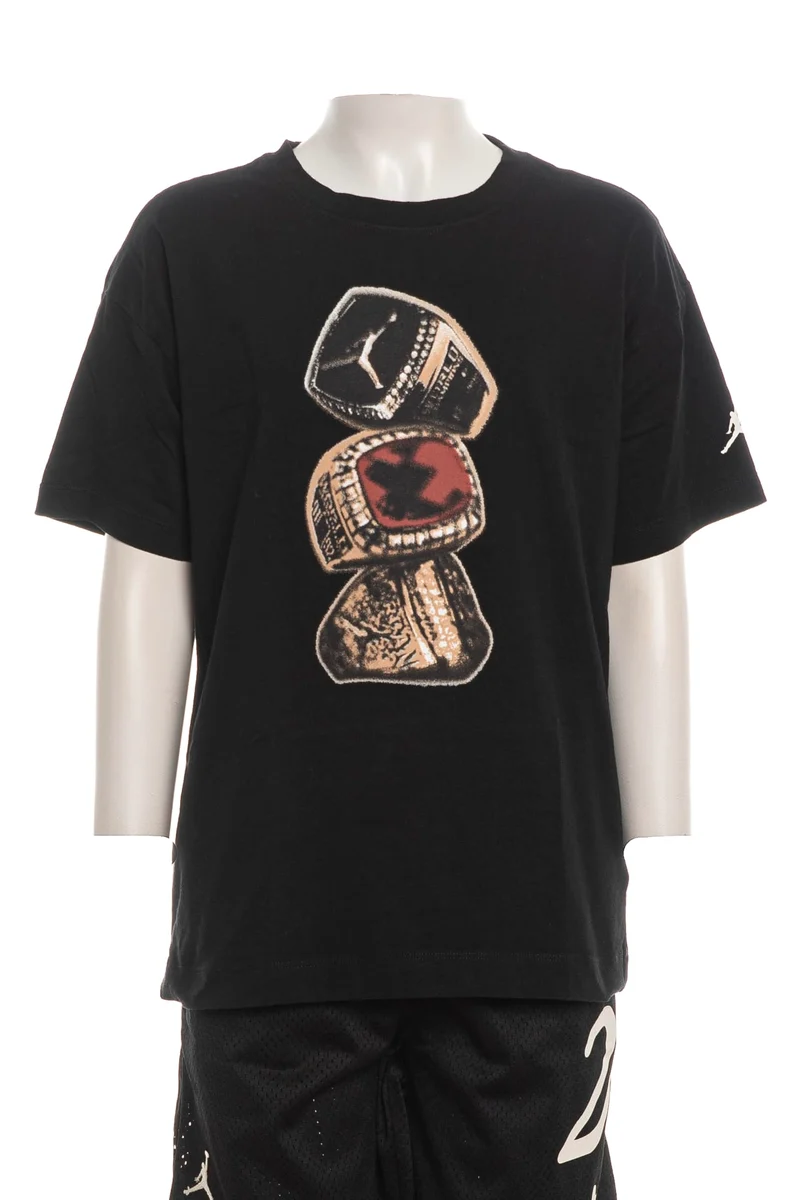 T-Shirt Jordan Ring Stack Da Bambino Nera