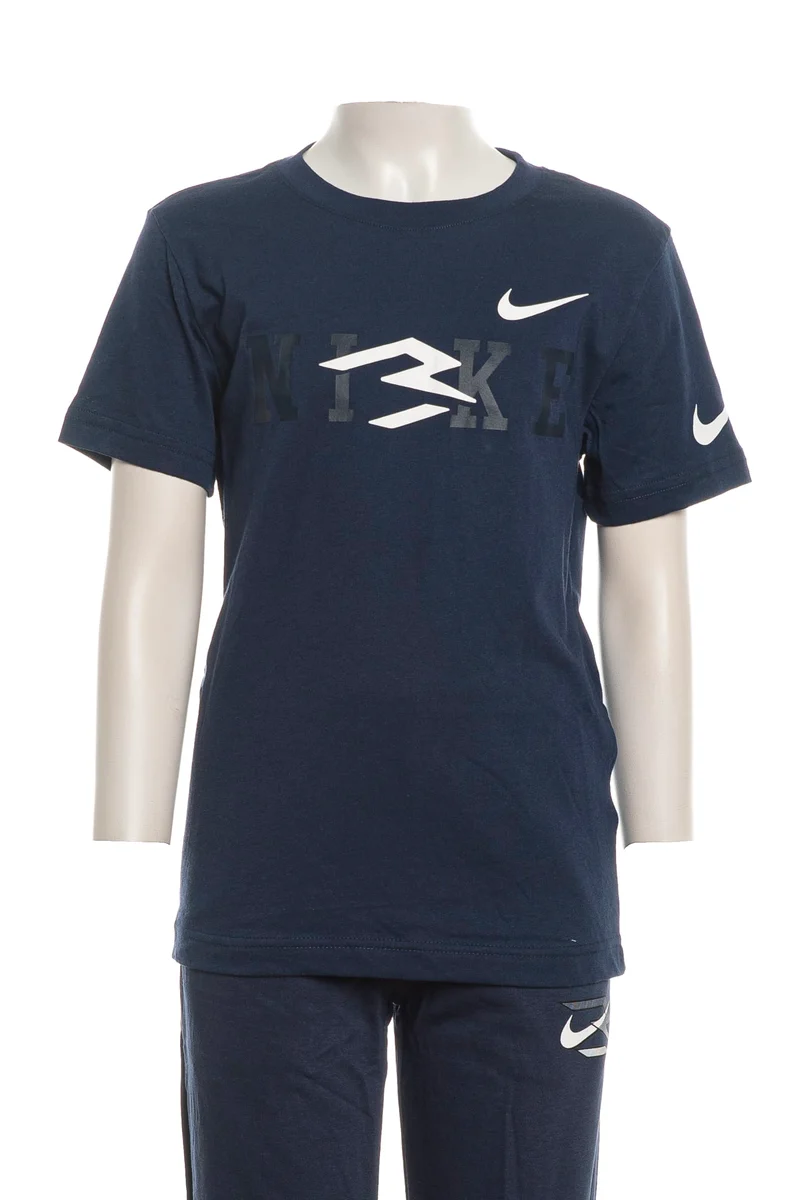 T Shirt Nike Wordmark Boys Da Bambino Blu
