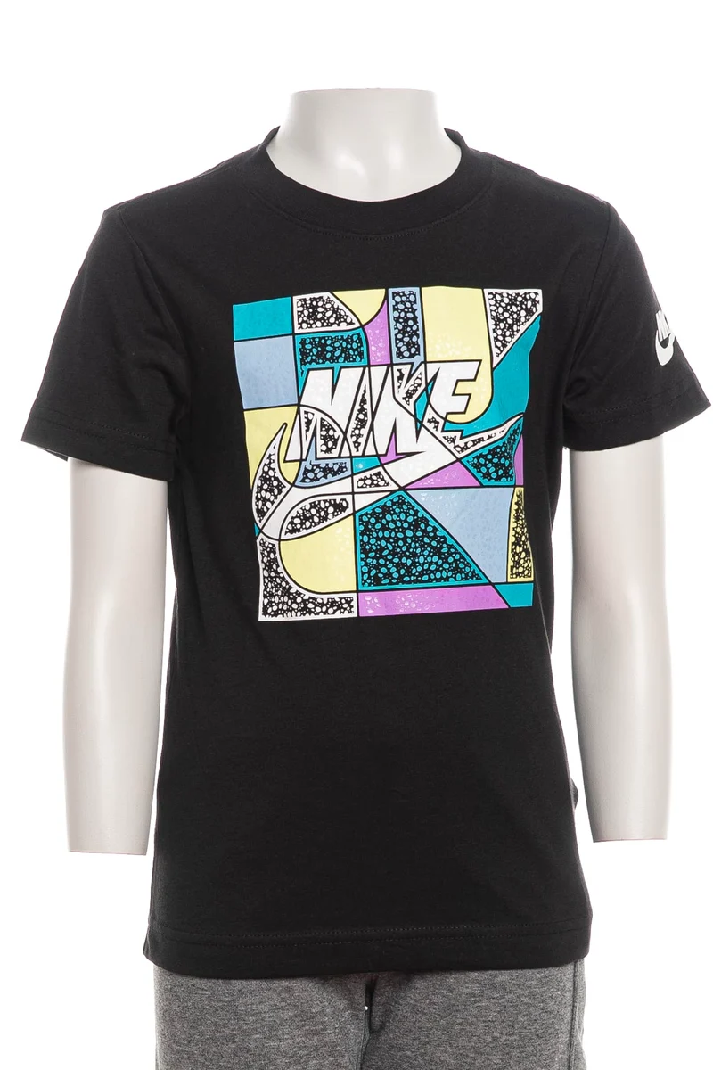 T-Shirt Nike Futura Block Da Bambino Nera