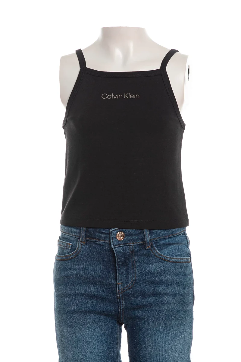 Top Calvin Klein Punto Strap Da Bambina Nero