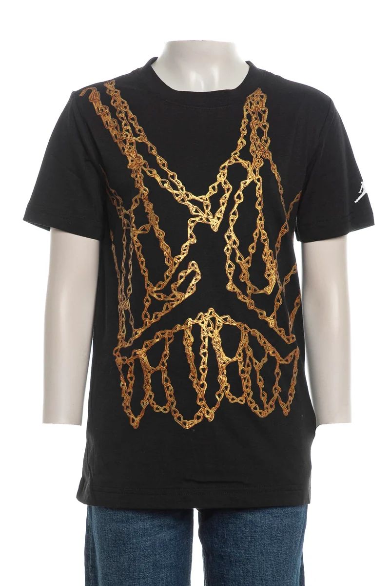 T Shirt Jordan Brand Chain Boys Da Bambino Nera