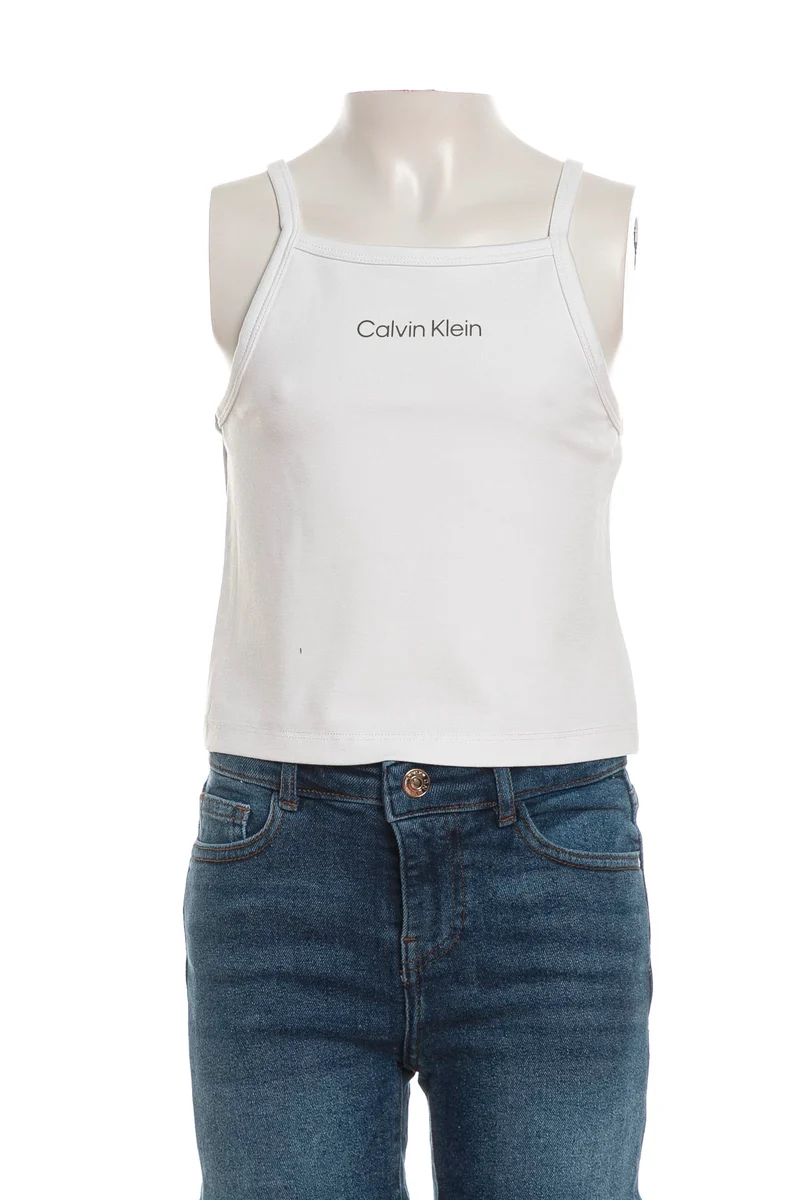 Top Calvin Klein Punto Strap Da Bambina Bianco