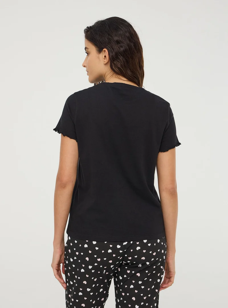 T-shirt del pigiama tinta unita