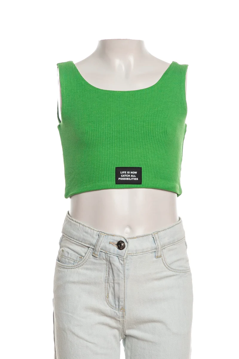 Top Sarabanda Ribs Da Bambina Verde Prato