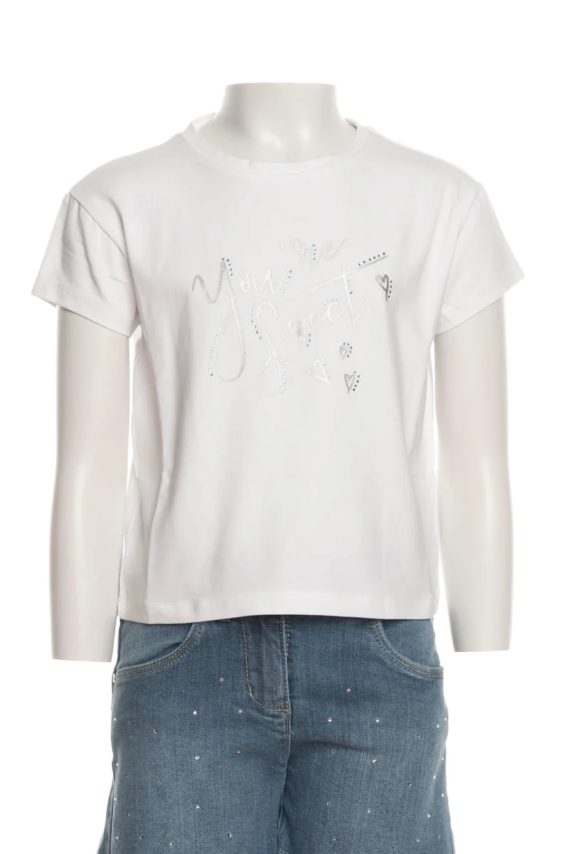 T Shirt Sarabanda You're Sweet Da Bambina Bianca