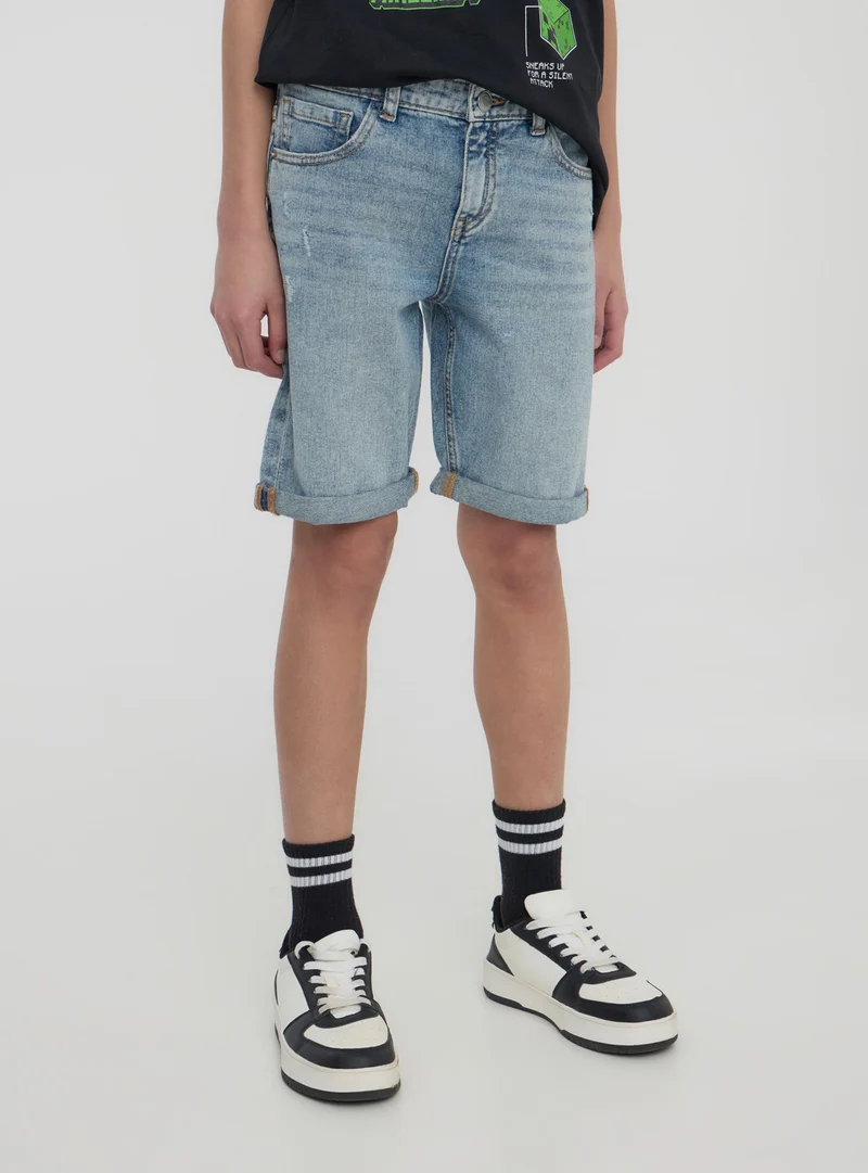 Shorts di jeans cinque tasche