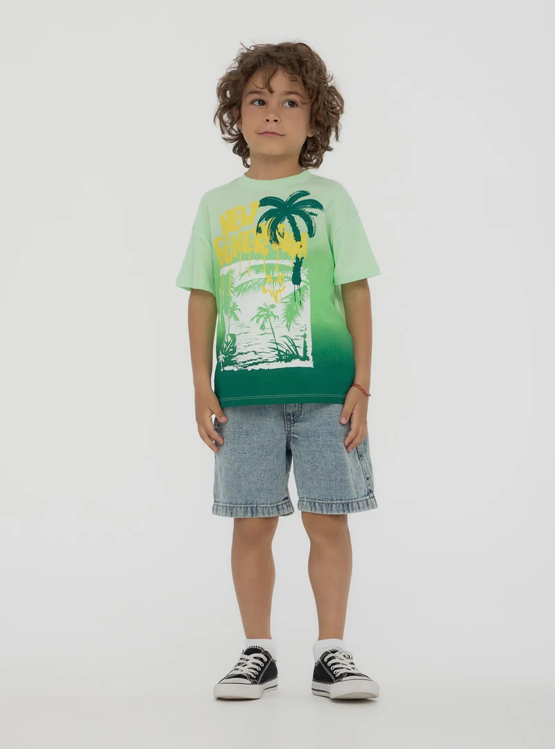 T-shirt con stampa palme