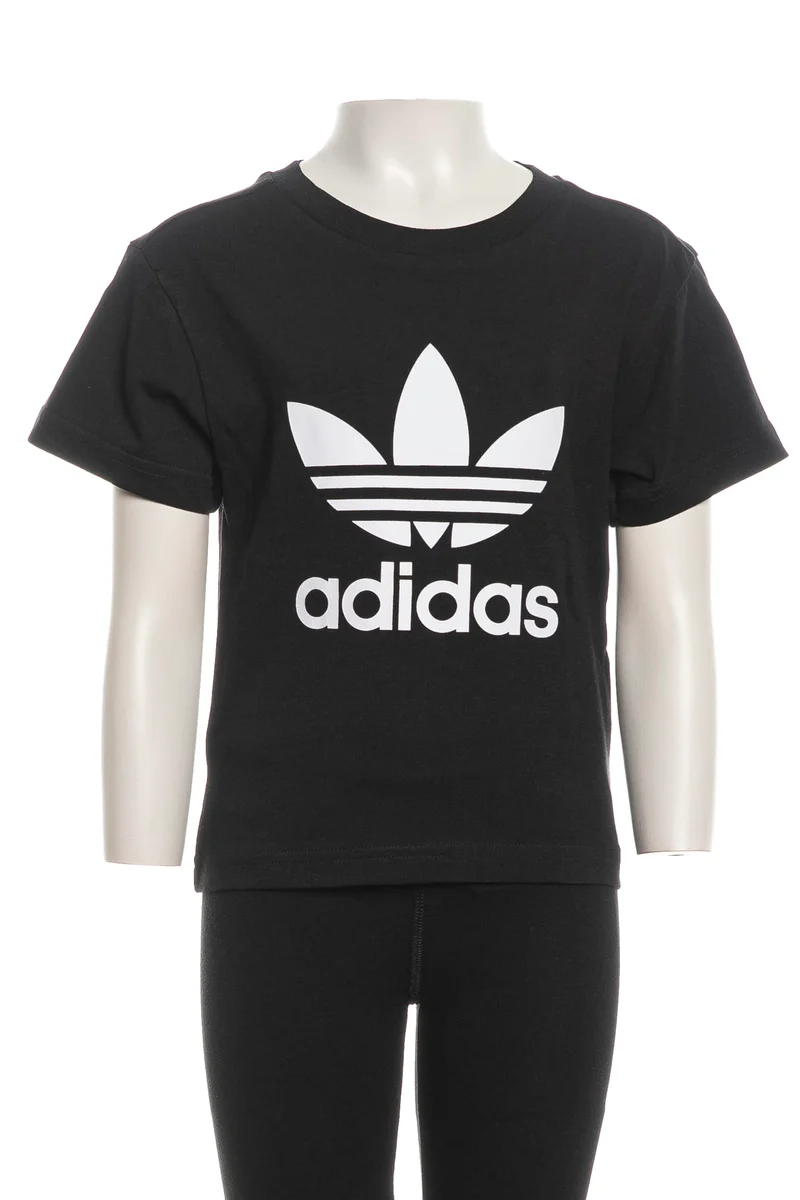 T Shirt Adidas Originals Trefoil Tee Da Bambino Nera