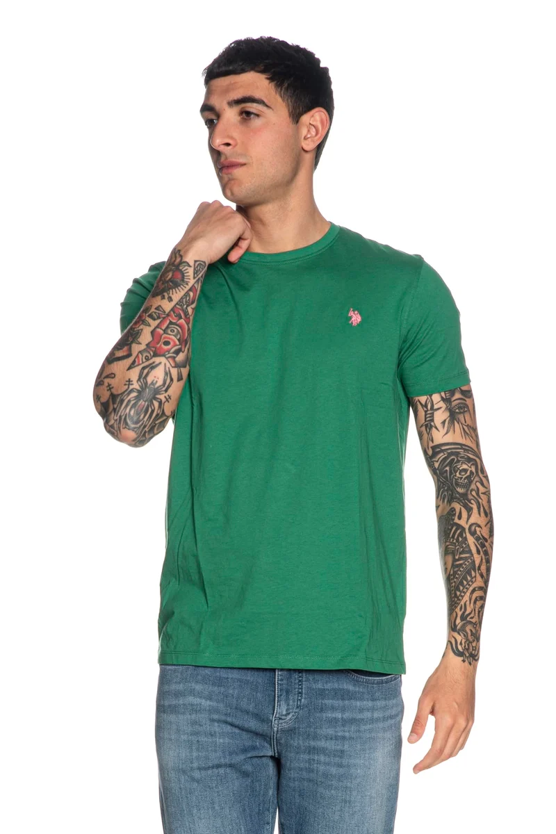 T Shirt U.S. Polo Assn Mick Da Uomo Verde Bandiera
