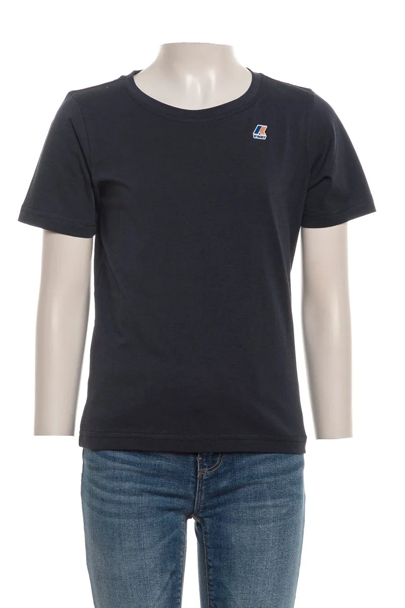 T Shirt K-Way Le Vrai 3.0 Edouard Da Bambino Blu Marina