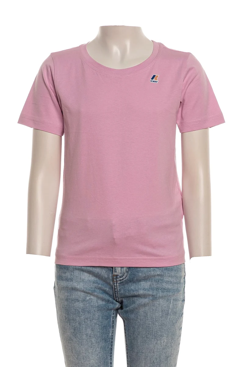 T Shirt K-Way Le Vrai 3.0 Edouard Da Bambina Rosa Lavanda