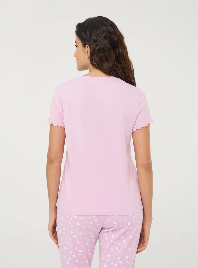 T-shirt del pigiama tinta unita
