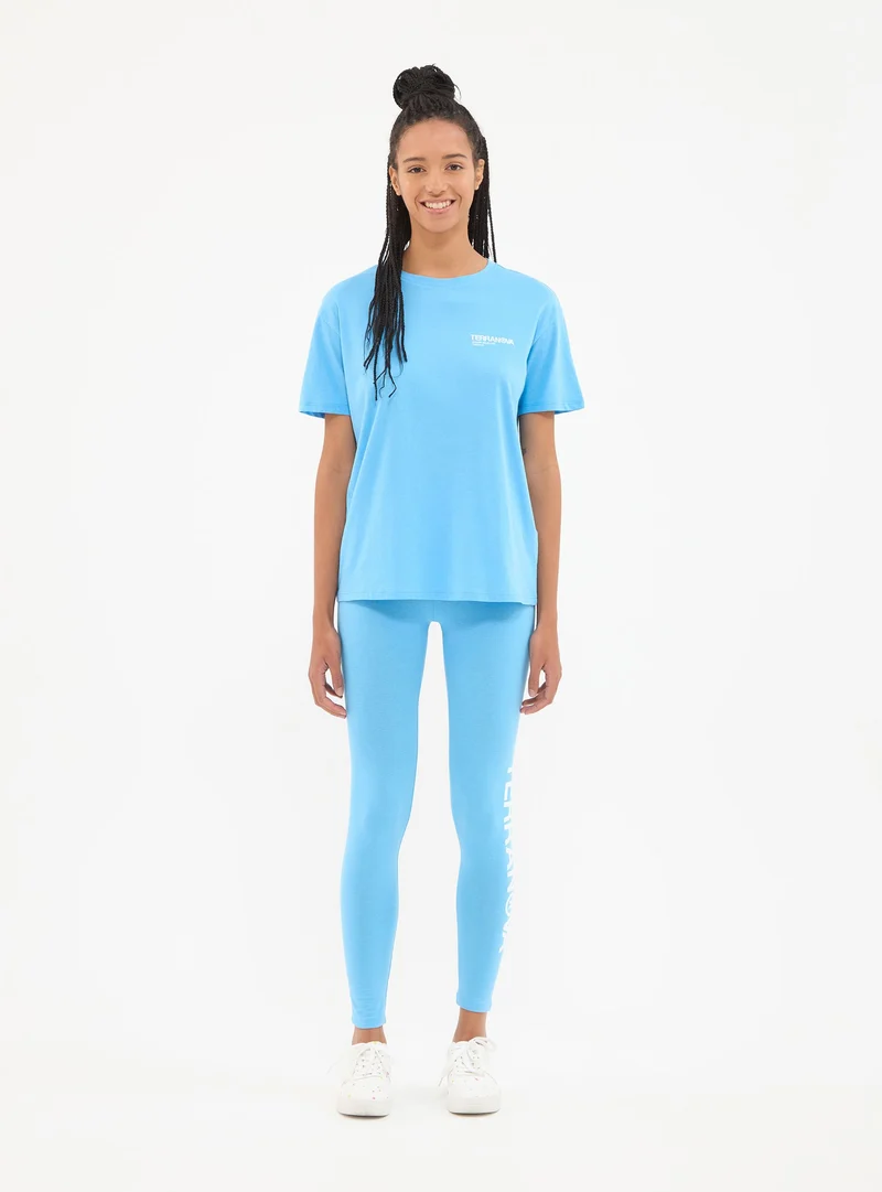 T-shirt con scritta logo
