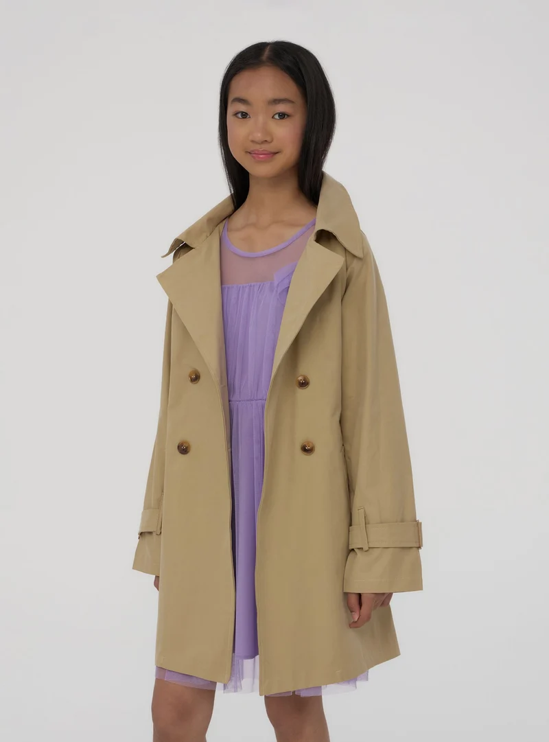 Trench lungo con cintura