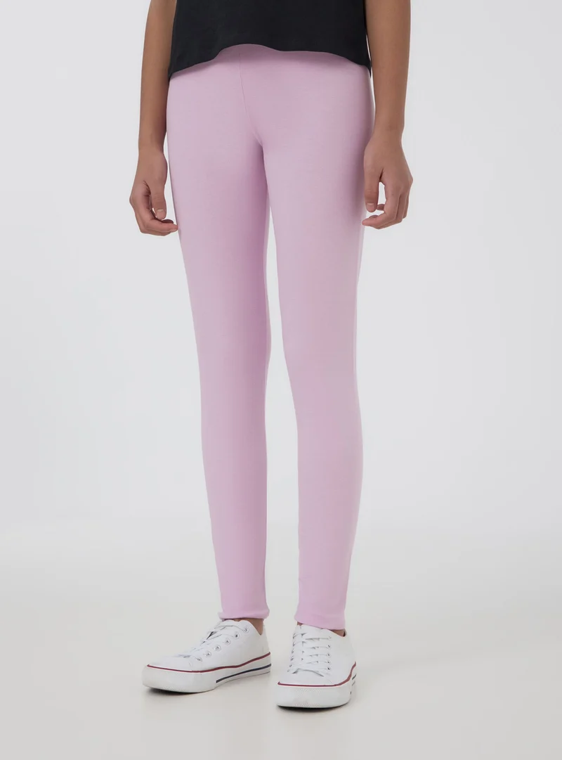 Leggings jersey stretch tinta unita