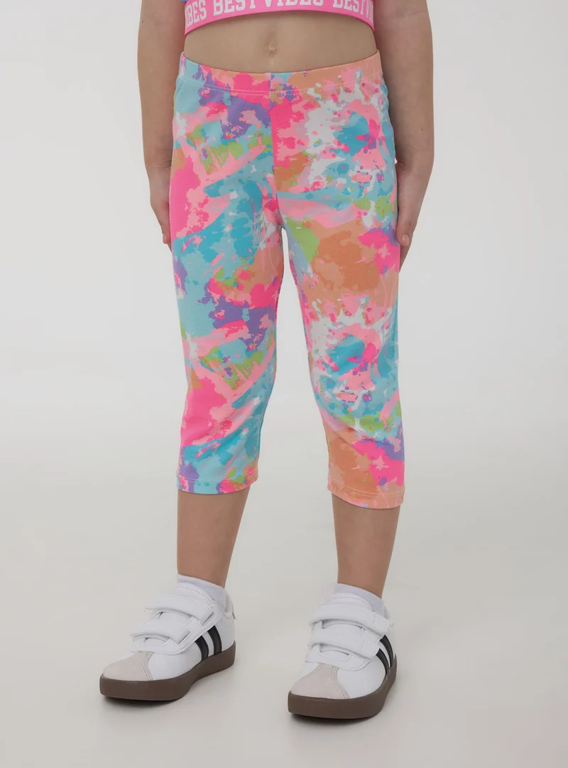 Leggings tre quarti tie-dye