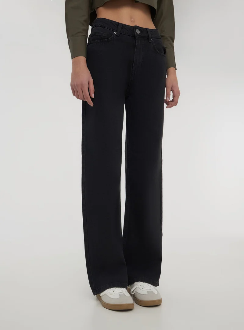 Jeans wide leg cinque tasche