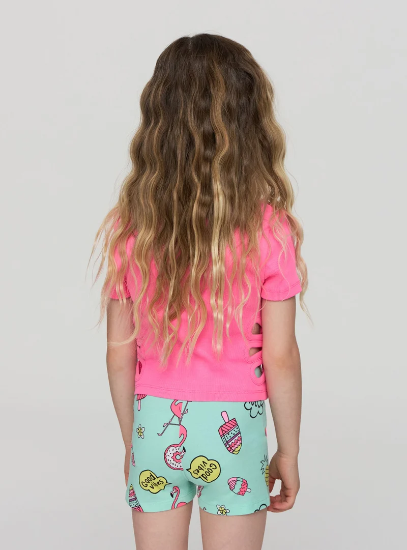 Leggings culotte con stampe multicolore